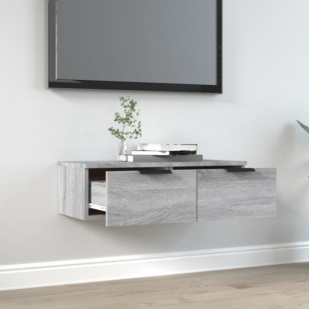 Wall Cabinet Grey Sonoma 68x30x20 cm Engineered Wood